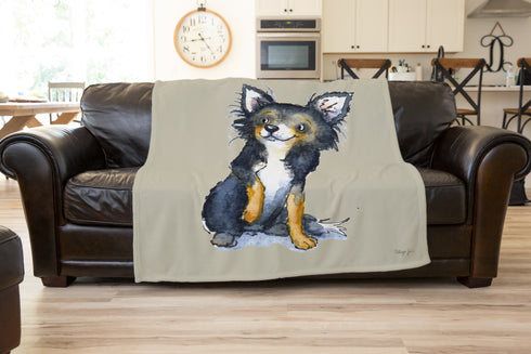 Chihuahua Black Throw